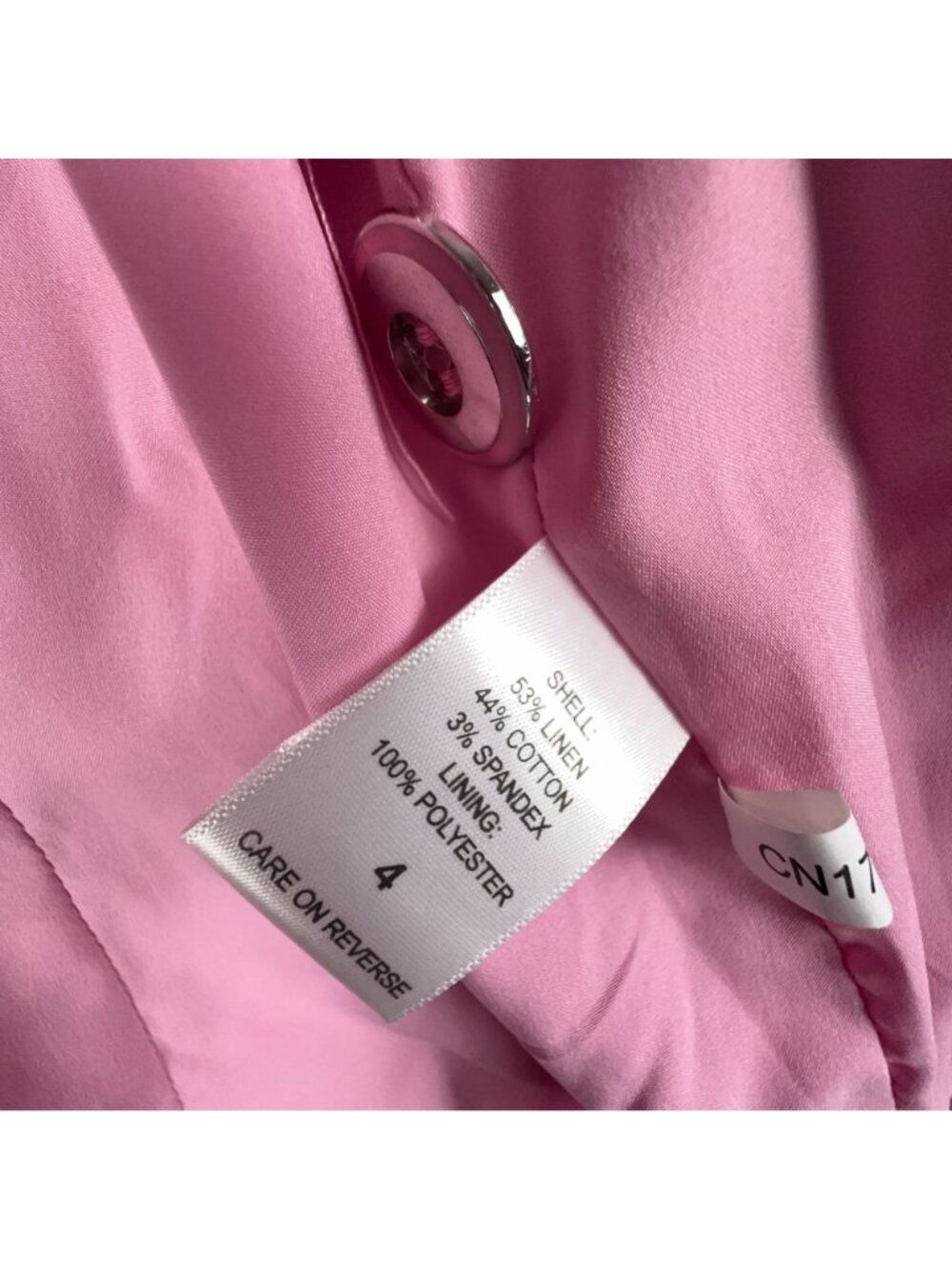 7th Avenue Blazer Jacket Size 4 Pink Long Sleeves Two-Button Lightweight - Picture 8 of 13